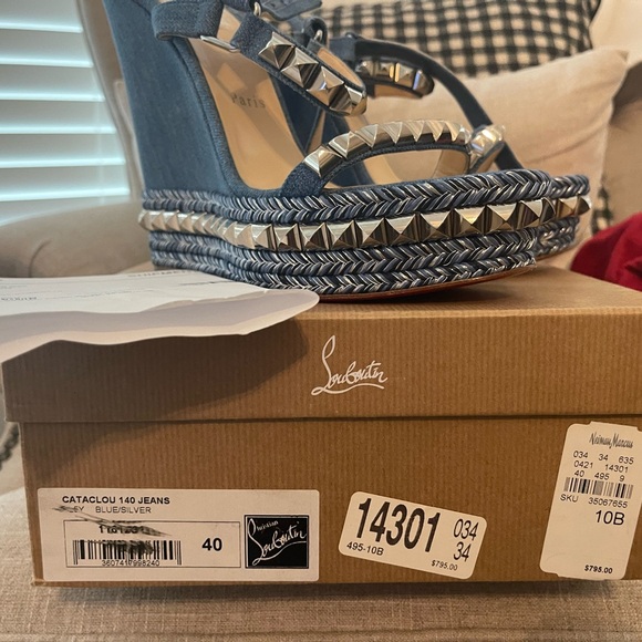 Christian Louboutin cataclou 140 Jean wedge - Picture 8 of 10